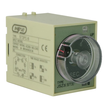 Реле времени 220V ST3PC-B (0.1-1s/10s/60s/6 min) Энергия - Электрика, НВА - Реле, автоматизация и управление - Реле времени - магазин электрооборудования amperomvolt.ru